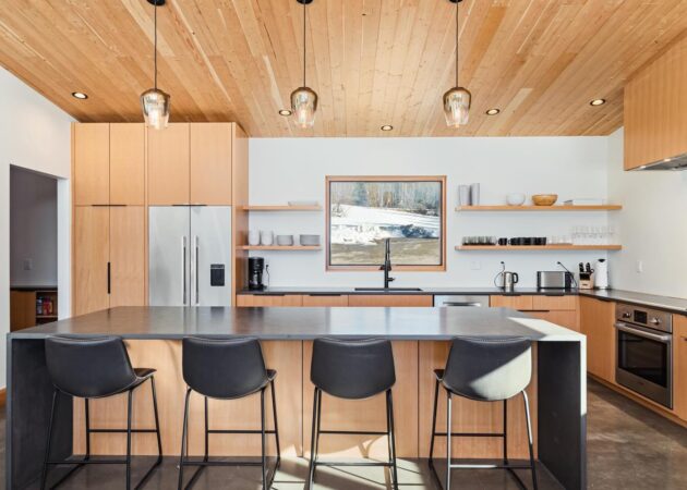 Kitchen with custom cabinets